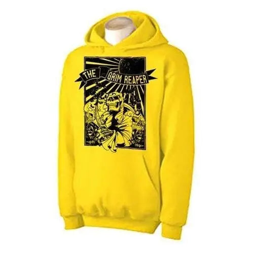 Grim Reaper Scythe of Death Hoodie XXL / Yellow