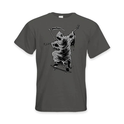 Grim Reaper Skateboarder Men's T-Shirt S / Charcoal