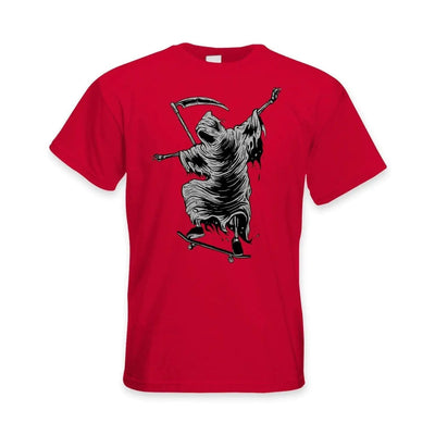 Grim Reaper Skateboarder Men's T-Shirt S / Red