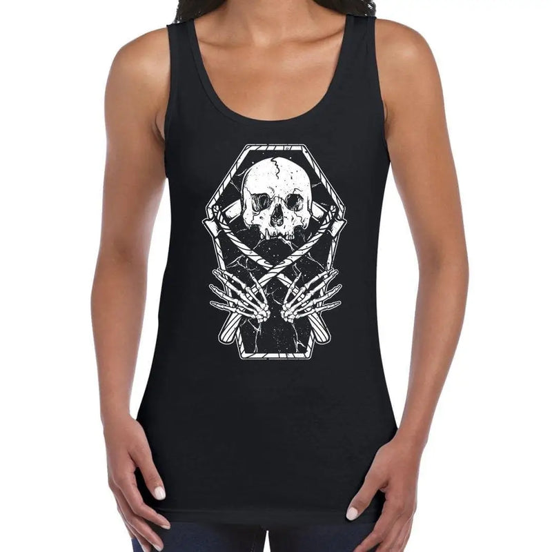 Grim Reaper Skeleton In A Coffin Women&