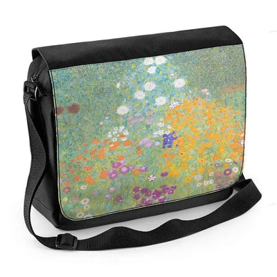 Gustav Klimt Flower Garden Laptop Messenger Bag