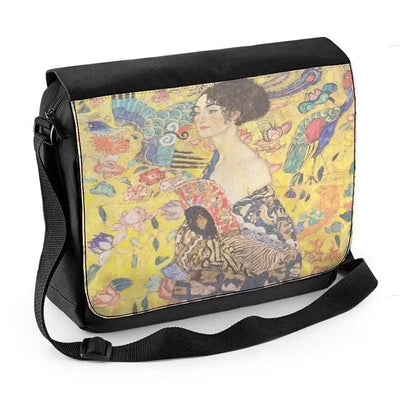 Gustav Klimt Lady with Fan Laptop Messenger Bag