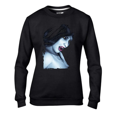 Halloween Vampire Girl Women's Sweatshirt Jumper L