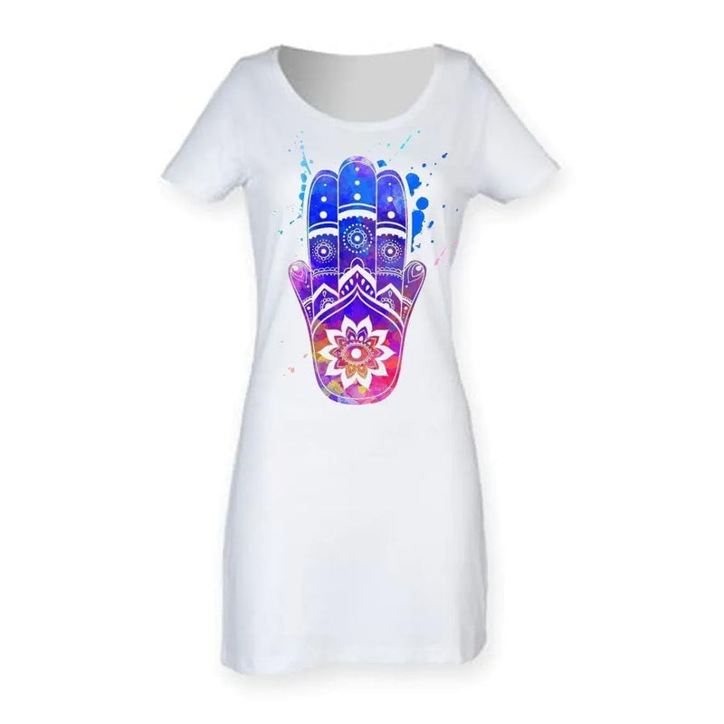 Hamsa Hand of Fatima Colour Splash Large Print Women&