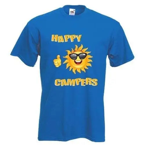 Happy Campers Mens T-Shirt XXL / Royal Blue