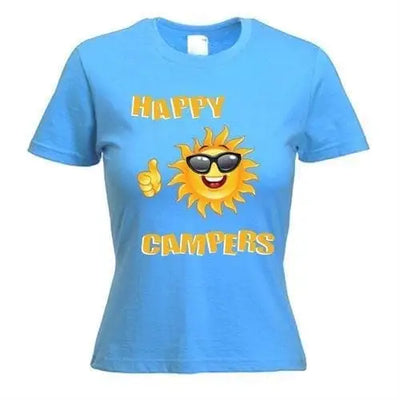 Happy Campers Women's T-Shirt L / Light Blue