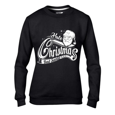 Hate Christmas Bad Santa Claus Bah Humbug Women's Sweater \ Jumper M