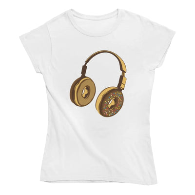 Headphone Donut DJ Women’s T-Shirt - XL - Womens T-Shirt
