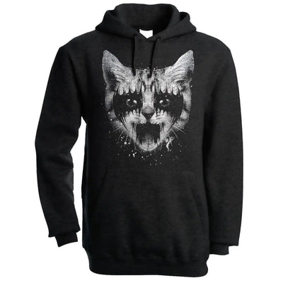 Heavy Metal Cat Men's Pouch Pocket Hoodie Hooded Sweatshirt M