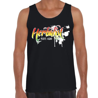 Herbalist Cannabis Men's Tank Vest Top XXL / Black