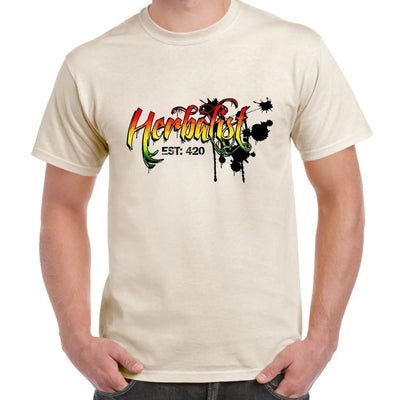Herbalist Cannabis Reggae Men's T-Shirt L / Cream