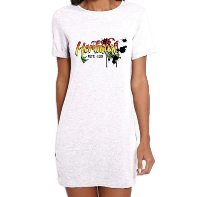 Herbalist Cannabis Reggae Women's T-Shirt Dress XL