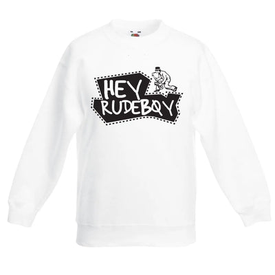 Hey Rudeboy Ska Children's Toddler Kids Sweatshirt Jumper 12-13 / White