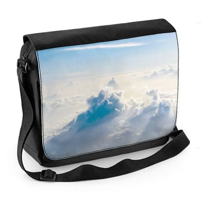 High Altitude Clouds Blue Sky Laptop Messenger Bag