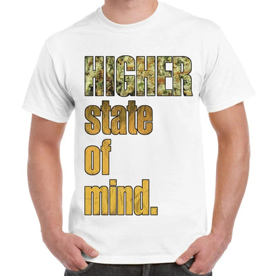 Higher State Of Mind Cannabis Large Print Men's T-Shirt S