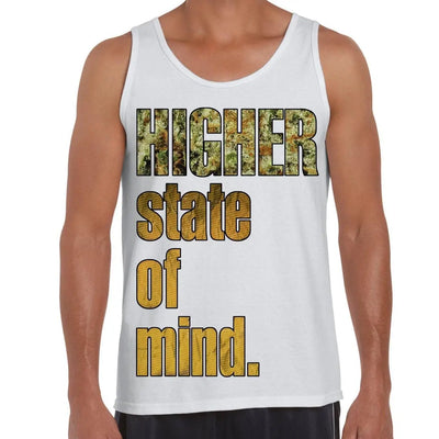 Higher State Of Mind Cannabis Large Print Men's Vest Tank Top L