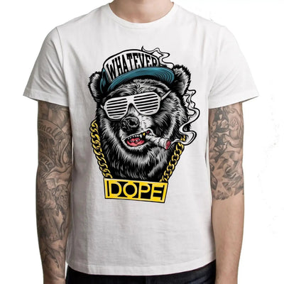 Hip Hop Dope Bear Men's T-Shirt 3XL / White