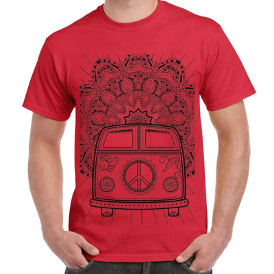 Hippie Van VW Camper Large Print Men's T-Shirt L / Red