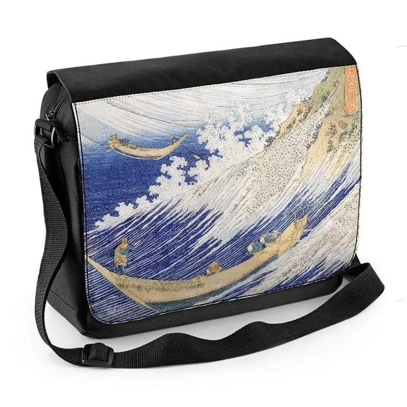 Hokusai Ocean Waves Laptop Messenger Bag