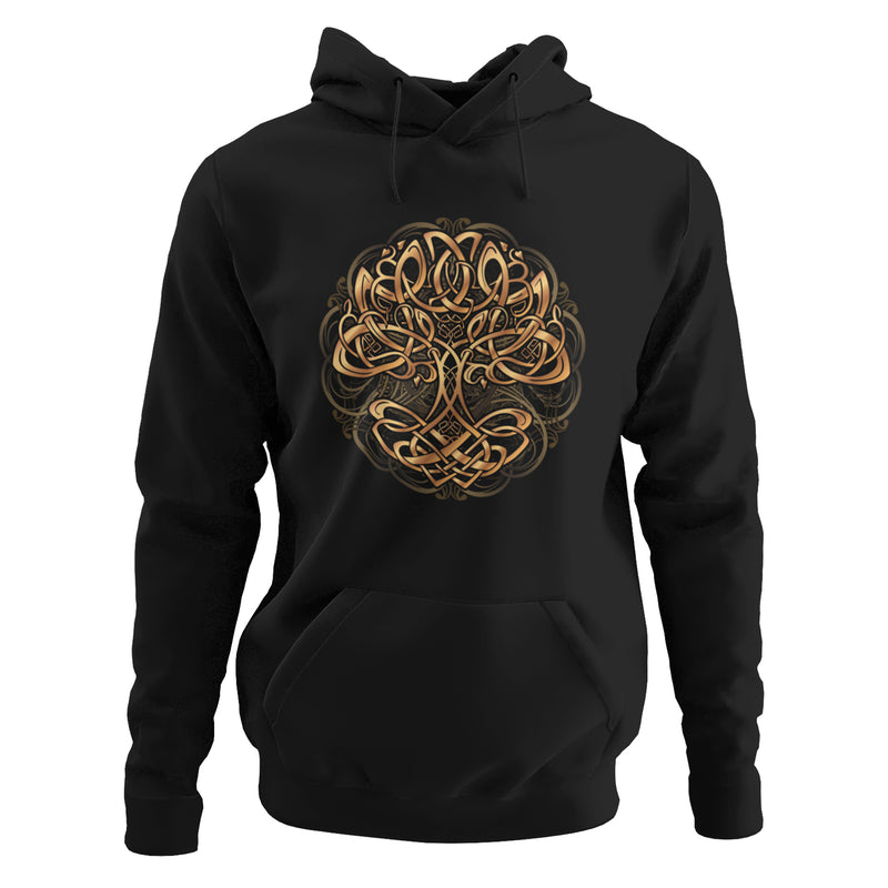 Yggdrasil Tree of Life Pullover Pouch Pocket Hoodie - Pagan Norse Viking