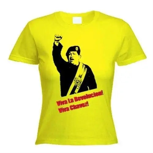 Hugo Chavez Womens T-Shirt M / Yellow