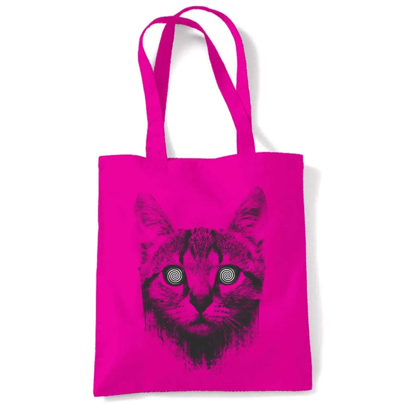 Hypnotized Kitten Cat Tote Shoulder Shopping Bag