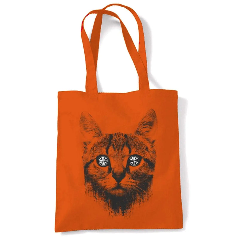 Hypnotized Kitten Cat Tote Shoulder Shopping Bag