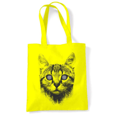 Hypnotized Kitten Cat Tote Shoulder Shopping Bag