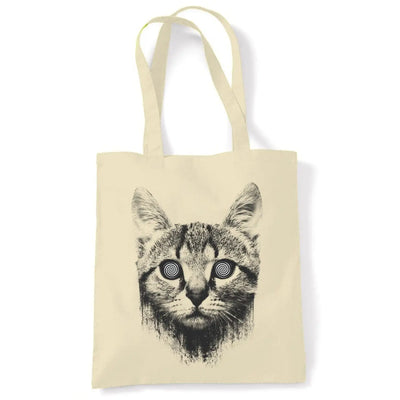 Hypnotized Kitten Cat Tote Shoulder Shopping Bag