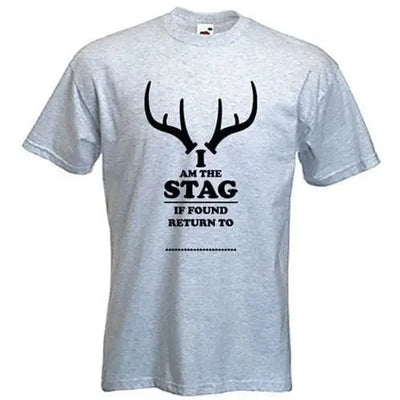 I Am The Stag Mens T-Shirt 3XL / Light Grey
