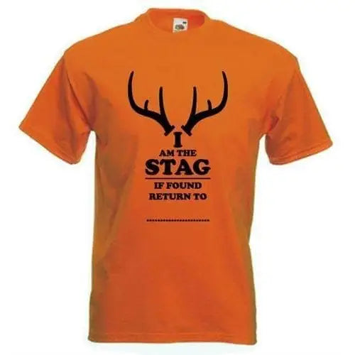 I Am The Stag Mens T-Shirt 3XL / Orange