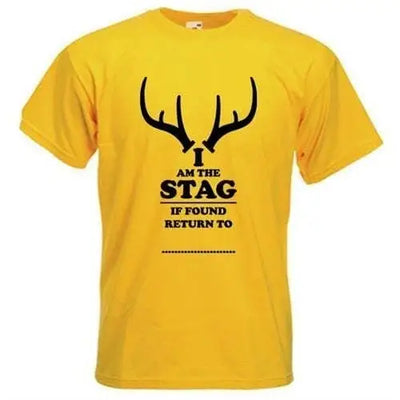 I Am The Stag Mens T-Shirt 3XL / Yellow