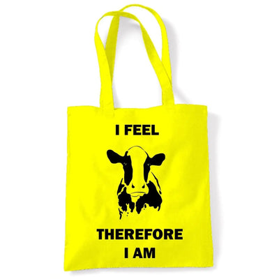 I Feel Therefore I Am Vegetarian Tote Shoulder Shopping Bag
