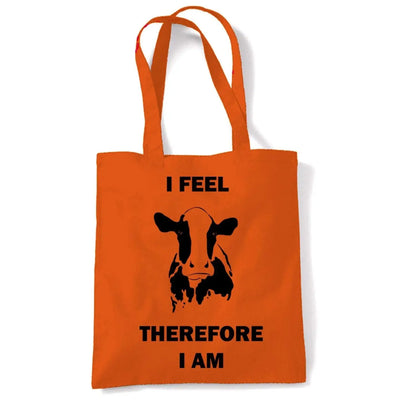 I Feel Therefore I Am Vegetarian Tote Shoulder Shopping Bag