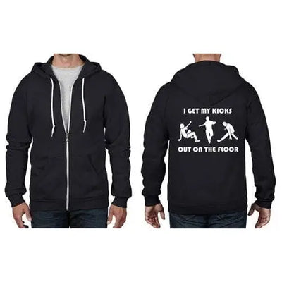 I Get My Kicks Out Northern Soul Full Zip Hoodie XL / Black