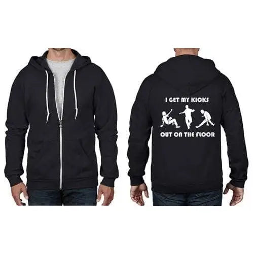 I Get My Kicks Out Northern Soul Full Zip Hoodie XL / Black