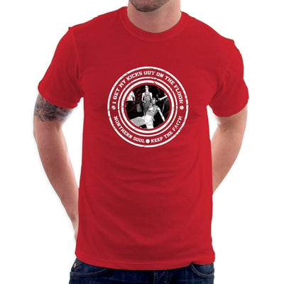 I Get My Kicks Out On The Floor Logo Northern Soul Men's T-Shirt M / Red