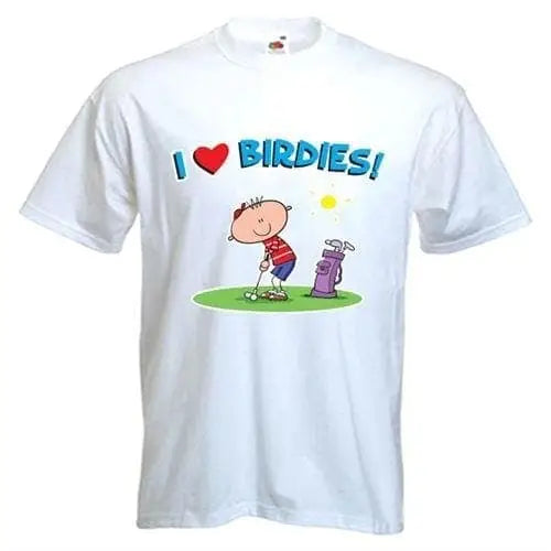 I Love Birdies Golf Mens T-Shirt 3XL / White