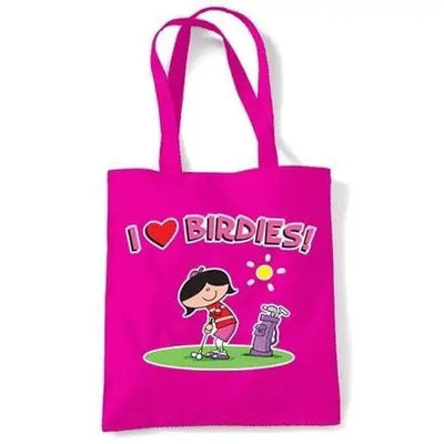 I Love Birdies Shoulder Bag Dark Pink