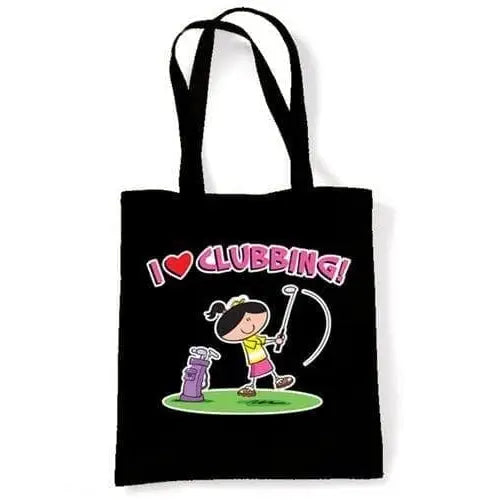 I Love Clubbing Shoulder Bag Black