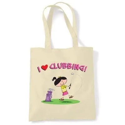 I Love Clubbing Shoulder Bag Cream