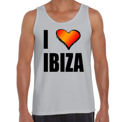 I Love Ibiza Men's Tank Vest Top L / Light Grey