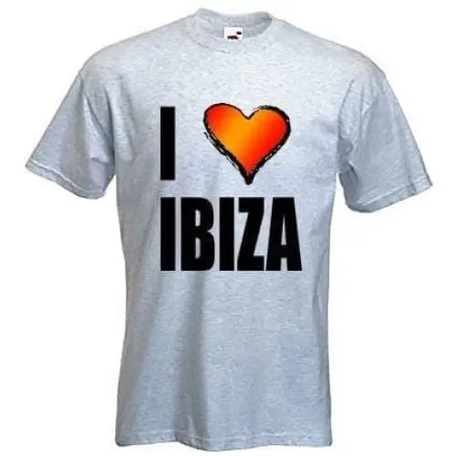 I Love Ibiza T-Shirt S / Light Grey