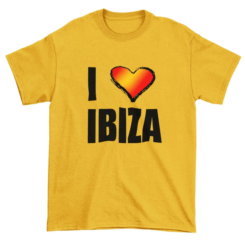 I Love Ibiza T-Shirt S / Yellow