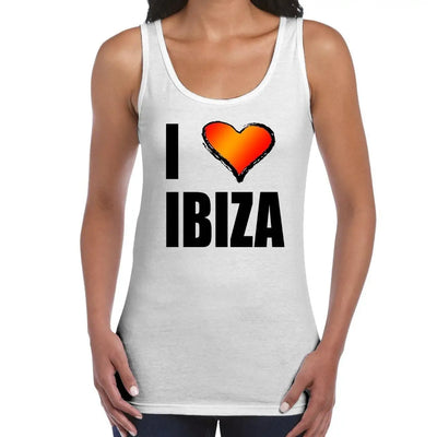 I Love Ibiza Women's Tank Vest Top XL / White