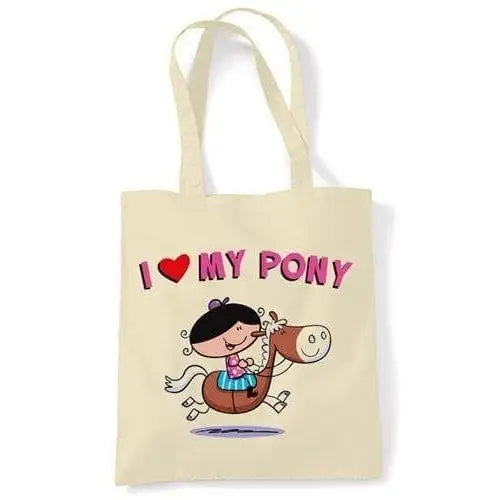 I Love My Pony Shoulder Bag Cream