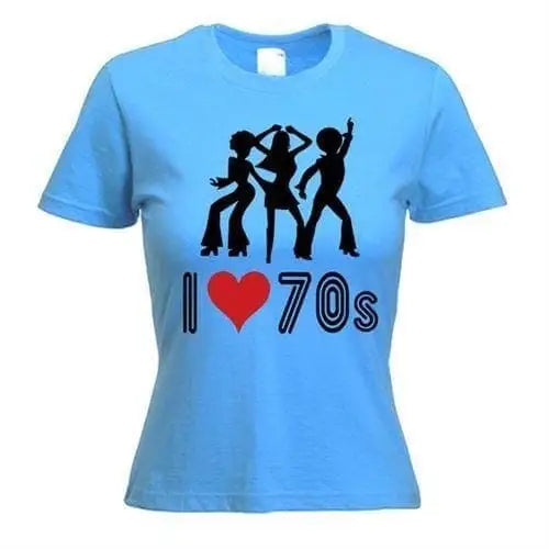 I Love the 70s Ladies T-Shirt L / Blue
