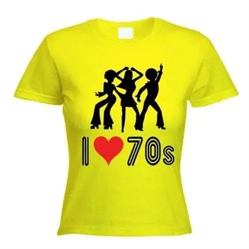 I Love the 70s Ladies T-Shirt L / Yellow