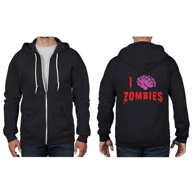 I Love Zombies Full Zip Hoodie