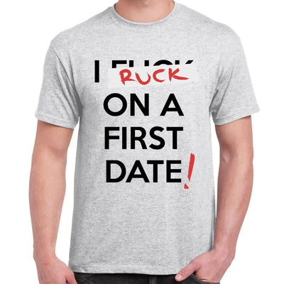 I Ruck On The First Date Men's Rugby T-Shirt L